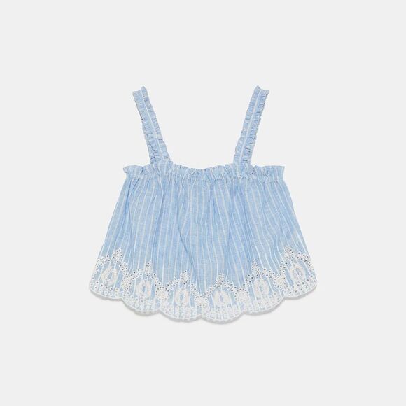 ✨ ZARA STRIPED RUFFLED TOP✨ - Picture 8 of 10